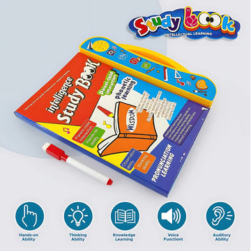 Kids Intelligence Speaking Book, English Letters, Words & Shapes. Learning & Fun (with 6 months Guarantee) & Premium Quality